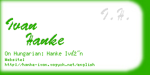ivan hanke business card